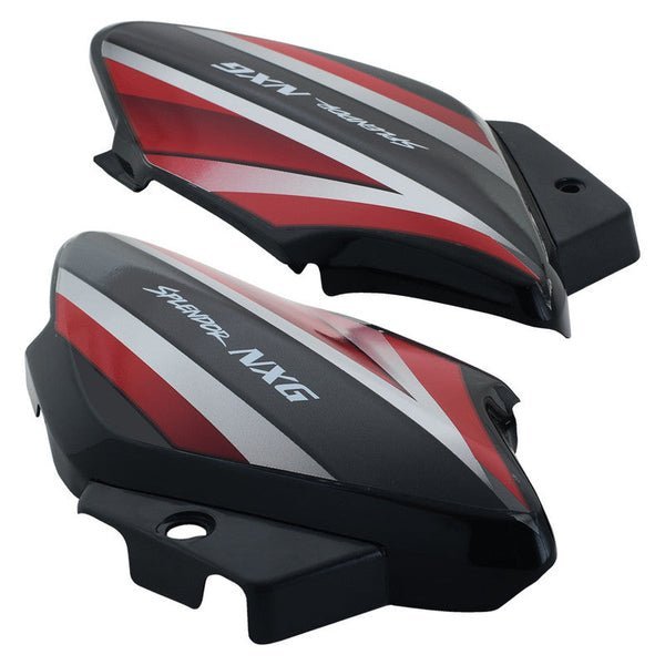 Side Panel / Side Cowl Set Fit For Hero Splendor Nxg Latest (new Graphics) Black (red Sticker) - Image 3