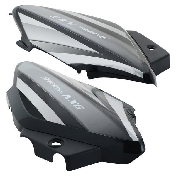 Side Panel / Side Cowl Set Fit For Hero Splendor Nxg Latest (new Graphics) Black (silver Sticker) - Image 2