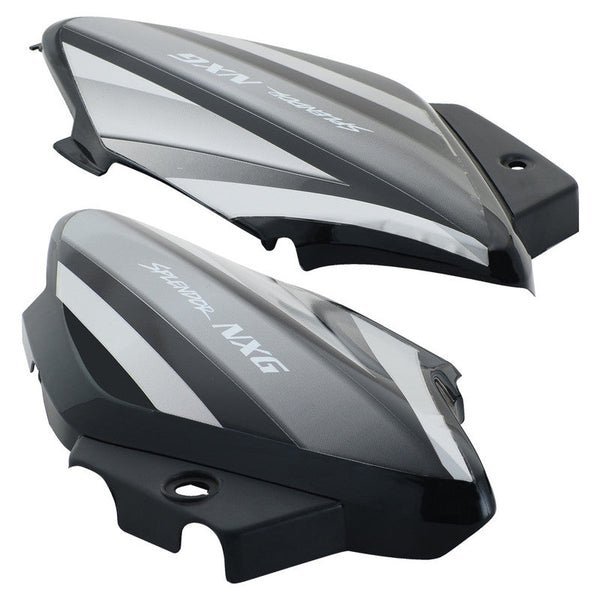 Side Panel / Side Cowl Set Fit For Hero Splendor Nxg Latest (new Graphics) Black (silver Sticker) - Image 3