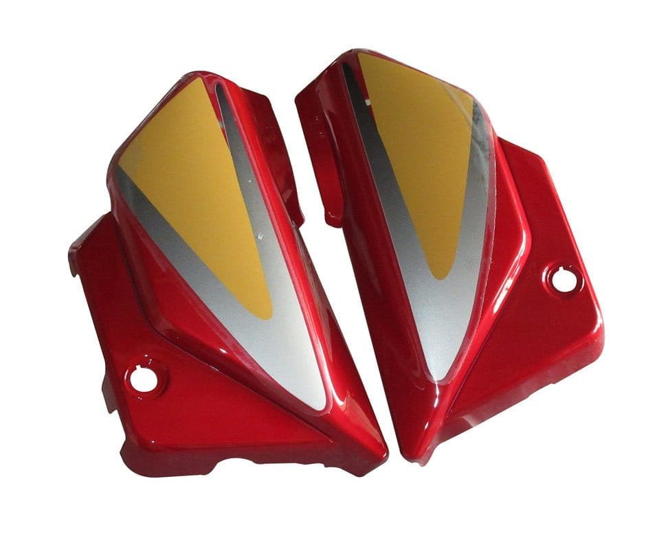 Side Panel / Side Cowl Set Fit For Hero Splendor Plus Candy Blazing Red (golden Sticker)
