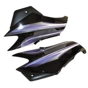 Side Panel / Side Cowl Set Fit For Hero Super Splendor Latest (type-2) Black (purple Sticker)