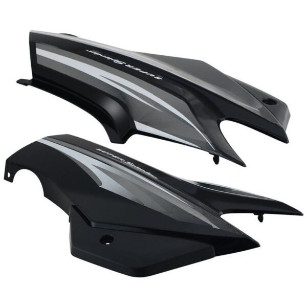Side Panel / Side Cowl Set Fit For Hero Super Splendor Latest (type-2) Black (grey Sticker)