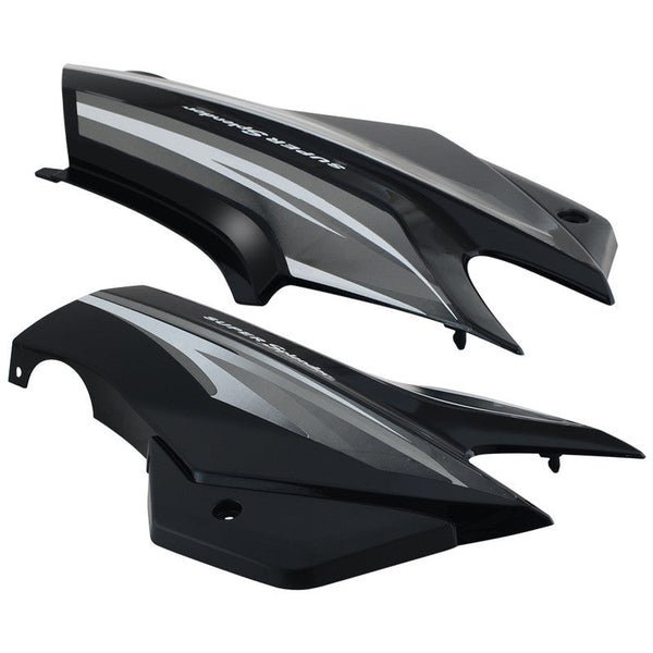 Side Panel / Side Cowl Set Fit For Hero Super Splendor Latest (type-2) Black (grey Sticker) - Image 3