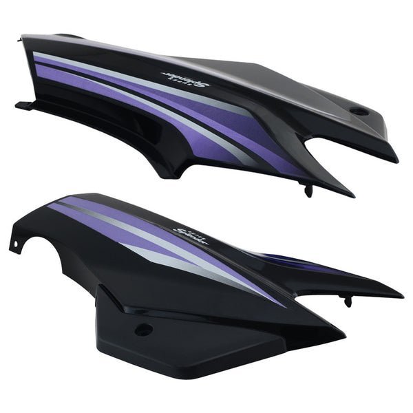 Side Panel / Side Cowl Set Fit For Hero Super Splendor Latest (type-3) Black (purple Sticker) - Image 2