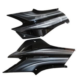 Side Panel / Side Cowl Set Fit For Hero Super Splendor Latest (type-3) Black (grey Sticker)