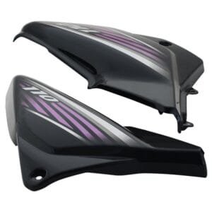 Side Panel / Side Cowl Set Fit For Honda Dream Neo Type-2 Black (purple Sticker)