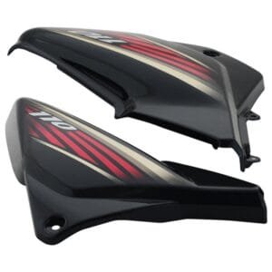 Side Panel / Side Cowl Set Fit For Honda Dream Neo Type-2 Black (red Sticker)