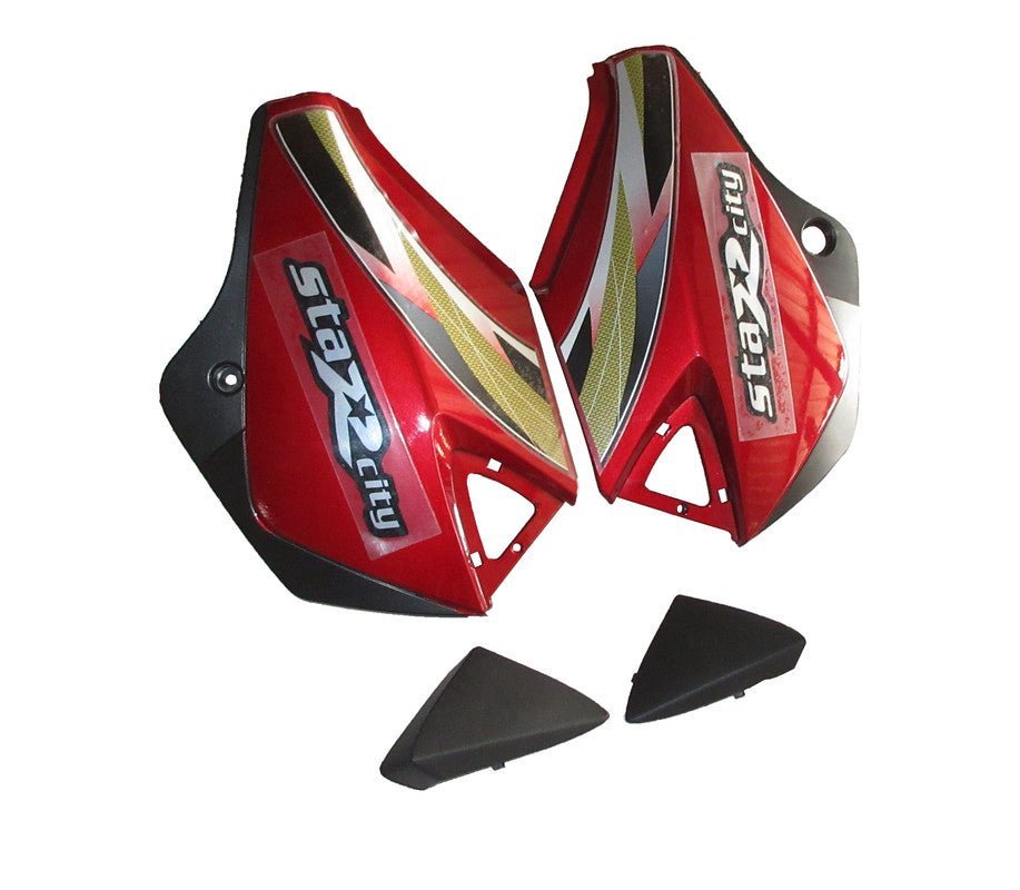 Side Panel / Side Cowl Set Fit For Tvs Starcity New Model Flame Red