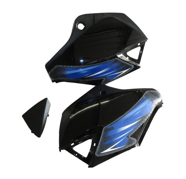 Side Panel / Side Cowl Set Fit For Tvs Starcvti 110 Cc New Model Black (blue Sticker) - Image 3