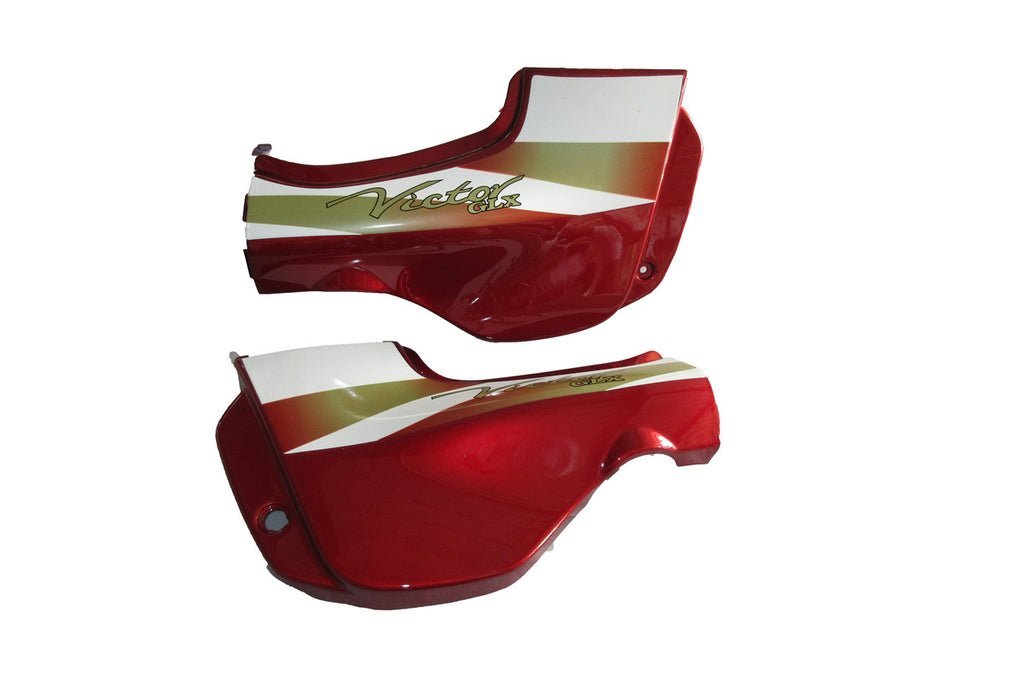 Side Panel / Side Cowl Set Fit For Tvs Victor Glx Flame Red