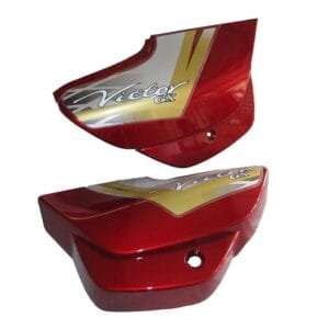 Side Panel / Side Cowl Set Fit For Tvs Victor Gx Flame Red