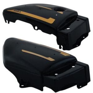 Side Panel / Side Cowl Set Fit For Yamaha 135 Black (golden Sticker)