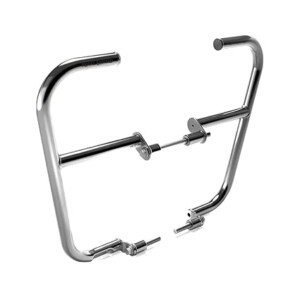 Silver Large Engine Guards For Royal Enfield Bear 650 | Continental GT 650 | Interceptor INT 650 | Accessories