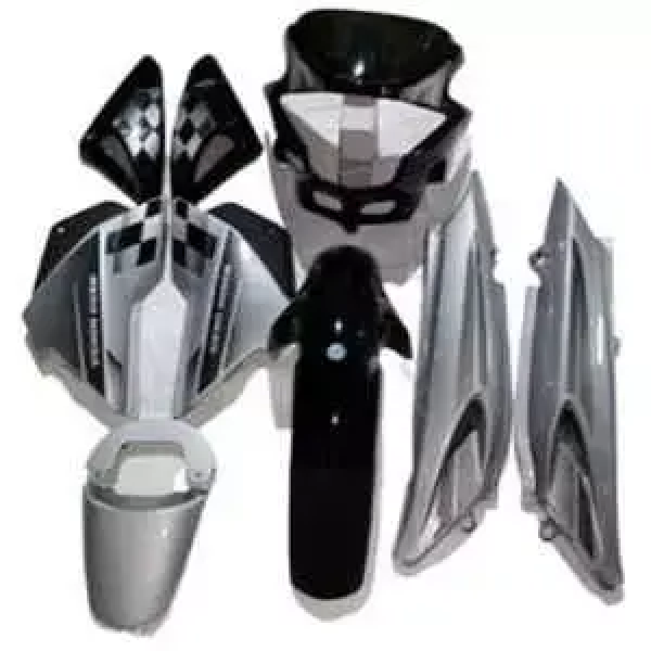 Silver & Red Full Body Kit For Hero Glamour U56