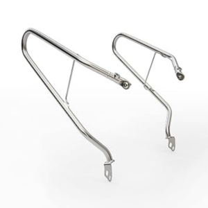 Silver Soft Pannier Rails For Royal Enfield Interceptor INT 650 | Continental GT 650 | Accessories