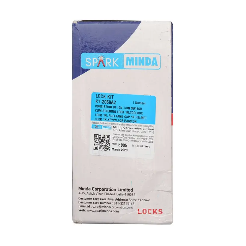 Spark Minda Lock Kit Set Of 4 For Passion - Image 3