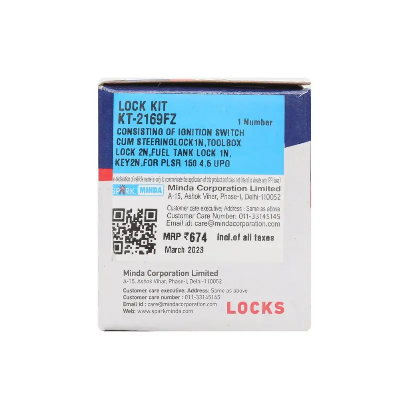 Bajaj Spark Minda Lock Kit Set Of 4 For Pulsar Upg 150 - Image 3