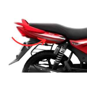 Tail Cover Seat Right Side Volcano Red For TVS Phoenix