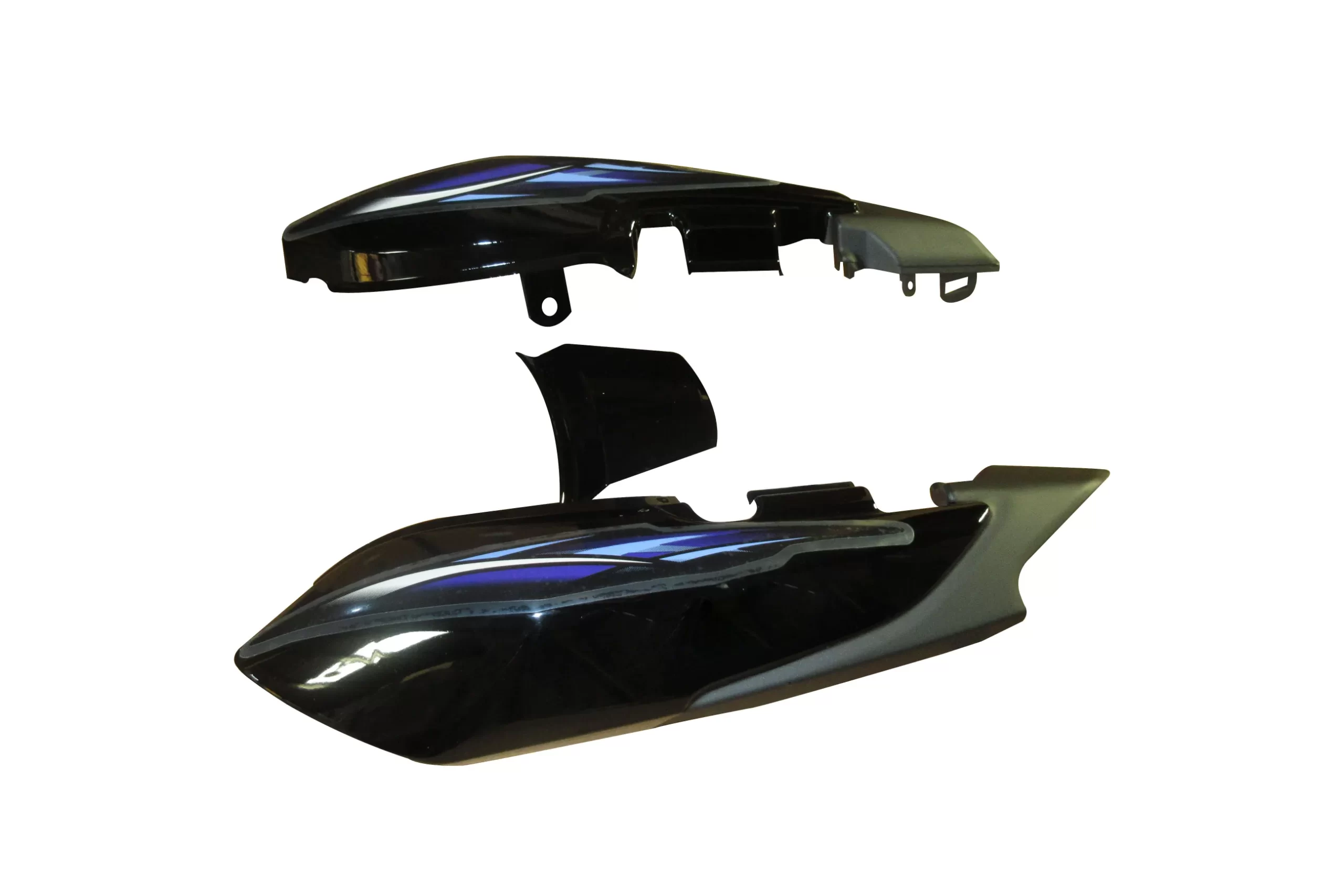 Tail Panel/seat Cowl-tvs Star Cvti 110 N/m Black (blue Stk)