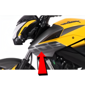 Tank Flap Left Hand Bright Yellow Matt Pe For Bajaj Pulsar NS200