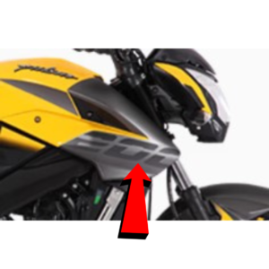 Tank Flap Right Side Bright Yellow Matt Ptr Gray For Bajaj Pulsar NS200