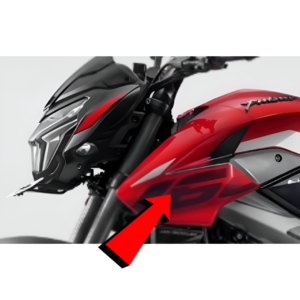 Tank Side Cover Left Side Red and Decall For Bajaj Pulsar NS160