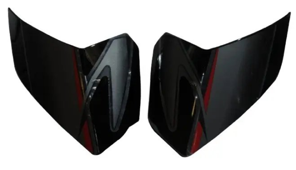 Tank Side Cover/panel Set (lh+rh)-bajaj Pulsar Ug-8 150/180 Black (red Stk)