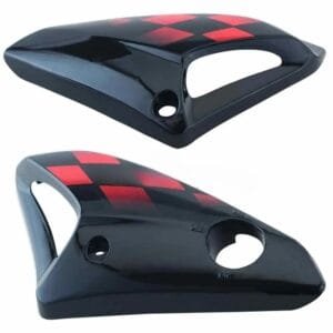 Tank Side Cover/panel Set (lh+rh)-hero Honda Glamour N/m Black (red Stk)