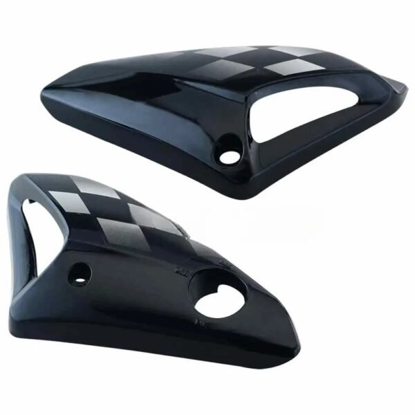 Tank Side Cover/panel Set (lh+rh)-hero Honda Glamour N/m Black (silver Stk)