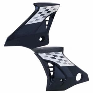 Tank Side Cover/panel Set (lh+rh)-hero Honda Glamour N/m (type-4) Black (silver Stk)