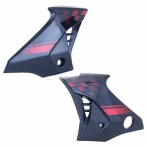 Tank Side Cover/panel Set (lh+rh)-hero Honda Glamour N/m (type-5) Black (red Stk)