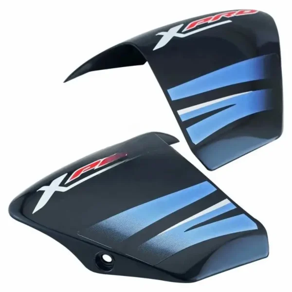 Tank Side Cover/panel Set (lh+rh)-hero Passion Xpro Black (blue Stk)