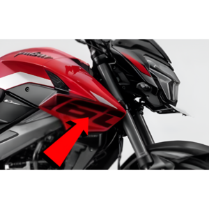 Tank Side Cover Right Side Red and Decall For Bajaj Pulsar NS160
