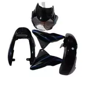 Black & Blue Full Body Kit For Bajaj Discover 150cc Ui17