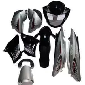 Black & Silver Full Body Kit For Hero Glamour Type 7 Ui60