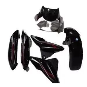 Red & Black Full Body Kit For Bajaj Discover 100cc U10