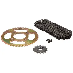 Uno Minda Ch-1036 Chain Sprocket Kit R428h Size-120l/14t/42t(4h) For Bajaj Discover 135 Cc Hd Drum Brake (mar'06 Onw)
