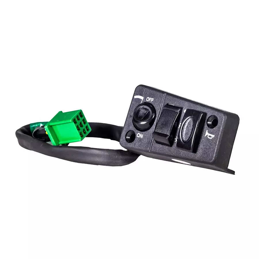Uno Minda HANDLE BAR SWITCH - RIGHT SIDE - LIGHT & HORN - WITH WIRE (1 COUPLER - NEW MODEL) for 3W - BAJAJ RE, FE, CNG, LPG (COMPACTIVA) (SW-0742A)