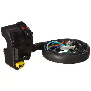 Uno Minda Sw-0722 Handle Bar Switch 6 Wire Bullet, 2 L Terminal, 2 Round Wire For-hero-cd-100/ C-100ss/ Slk/strt