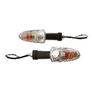 Uno Minda Td-5040b Natural Lens Blinker Lamp Assembly Front Lh/rh For Tvs Apache Rtr (set Of 2 Pcs)