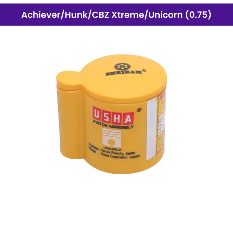 Honda Usha Piston Kit (0.75) For Achiever, Hunk, Cbz Xtreme, Unicorn - Image 2