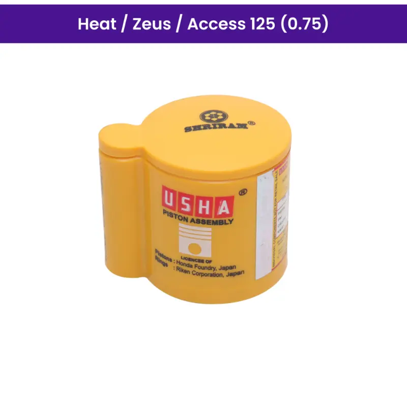 Suzuki Usha Piston Kit (0.75) For Heat, Zeus, Access 125 - Image 2