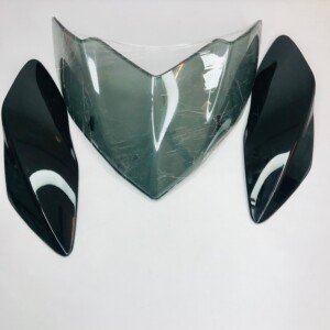 visor for bajaj pulsar 135 LS al model set of 3 pc black color