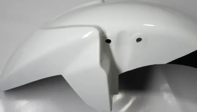 White Tvs Apache Rtr Front Mudguard