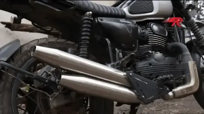 Yezdi Scrambler Celesta scram Red Rooster Performance Exhaust